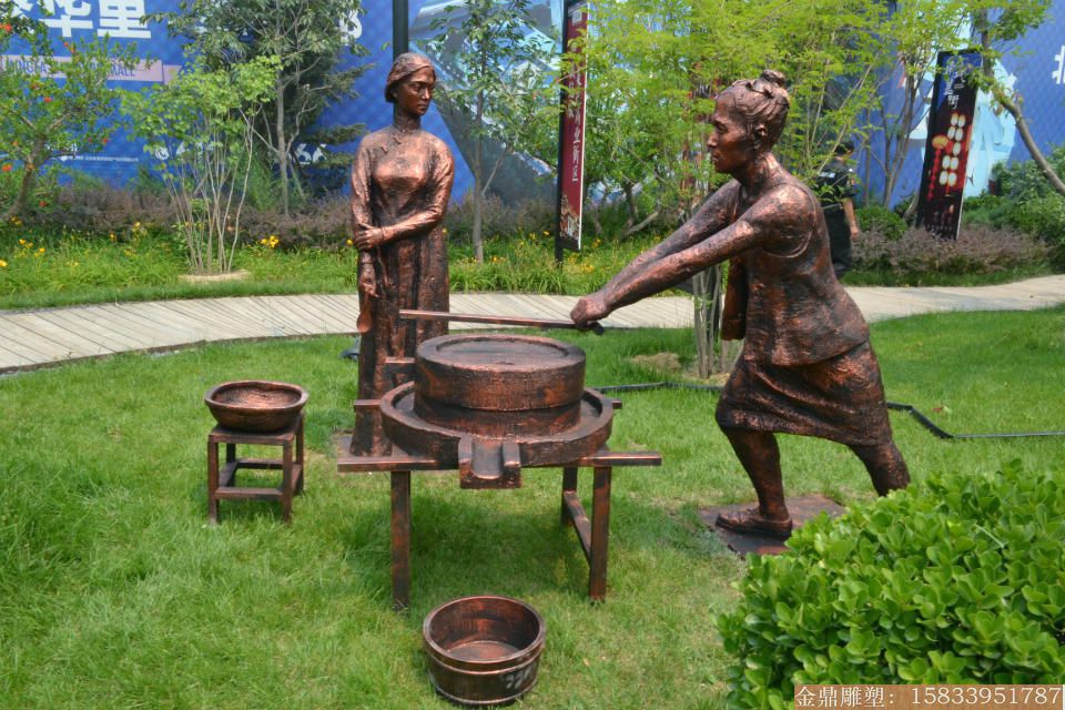 玻璃鋼防銅人物雕塑制作 景觀雕塑制作