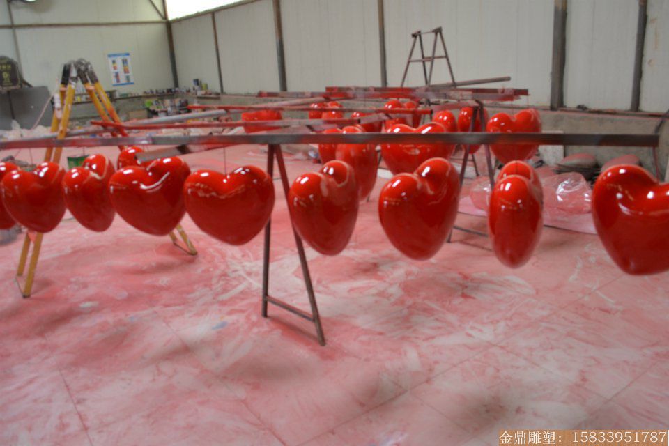 玻璃鋼紅心 婚慶用品5