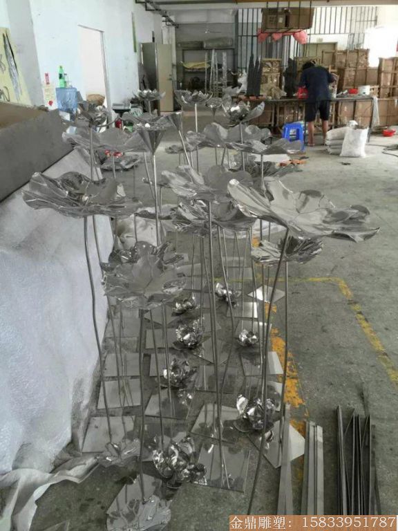 不銹鋼荷花 池塘荷花 不銹鋼荷花 池塘荷花