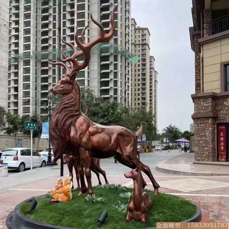 玻璃鋼麋鹿雕塑 動物鹿雕塑6