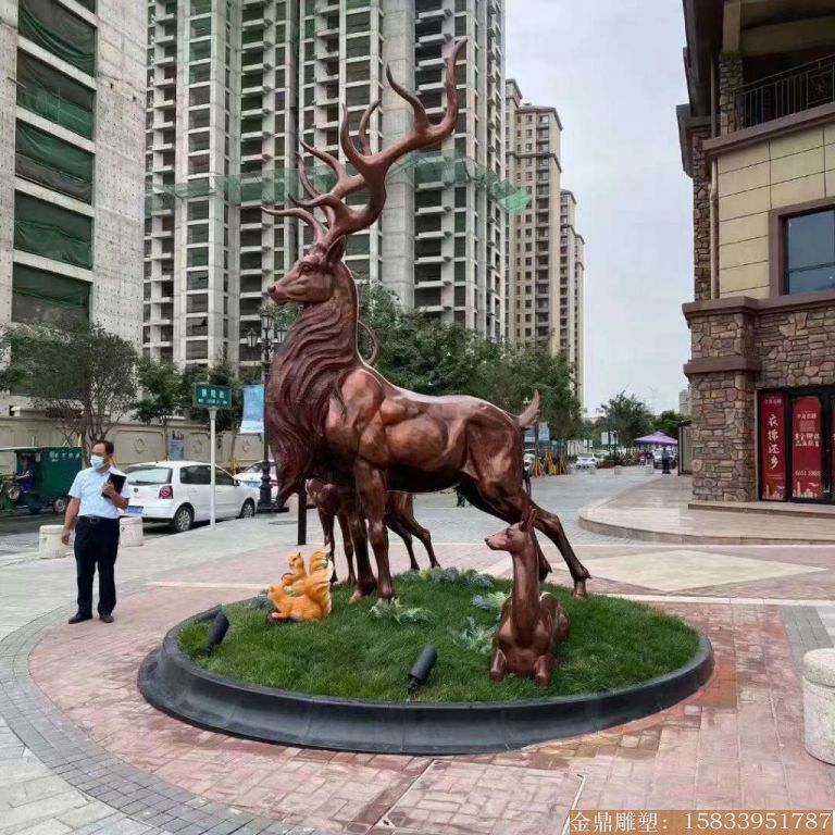 玻璃鋼麋鹿雕塑 動物鹿雕塑5