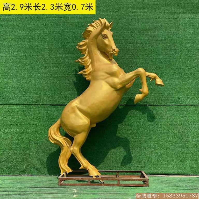 玻璃鋼奔馬雕塑 動物馬雕塑景觀5