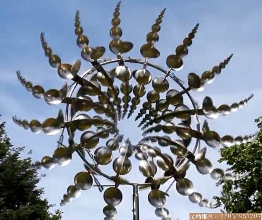 不銹鋼風動球雕塑 公園雕塑