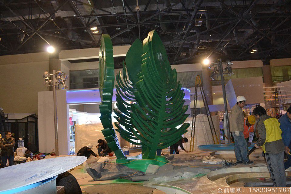 廠家直銷不銹鋼仿真樹葉雕塑 園林景觀 綠化景觀雕塑 